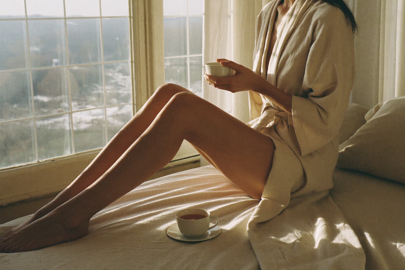 A quiet morning by the window in soft natural light